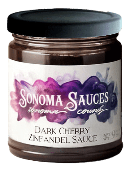 Sonoma Sauces Dark Cherry Zinfandel Sauce jar.